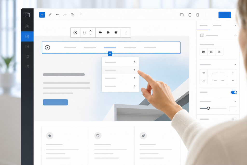 Comment créer un menu de navigation WordPress clair et léger avec les blocs natifs — illustration 1
