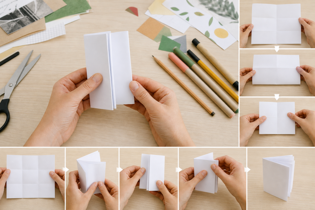 Comment créer un zine maison en 8 pages : format, pliage et idées de contenu pour débuter — illustration 1