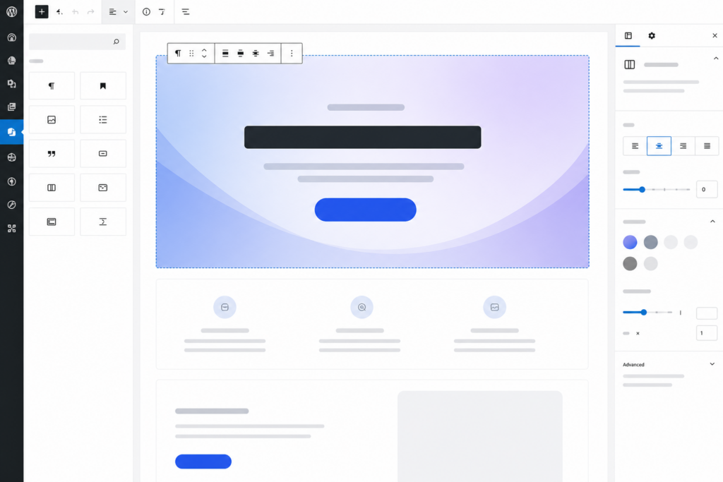 Comment créer une page d’accueil WordPress orientée conversion avec un bloc Hero simple et efficace — illustration 1