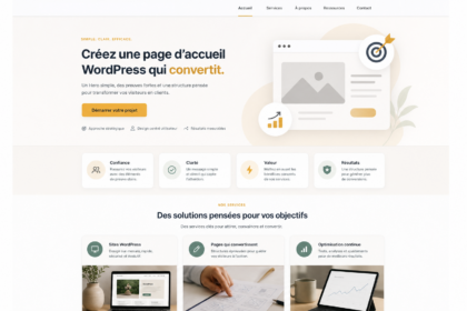 Comment créer une page d’accueil WordPress orientée conversion avec un bloc Hero simple et efficace