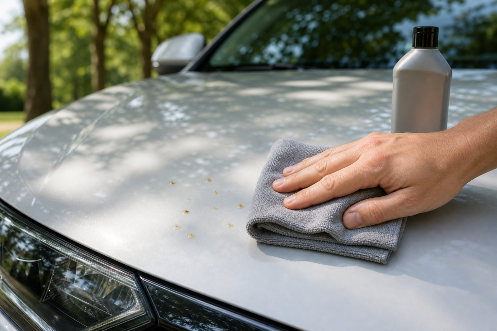 Comment enlever la sève d’arbre sur la carrosserie sans rayer la peinture — illustration 1