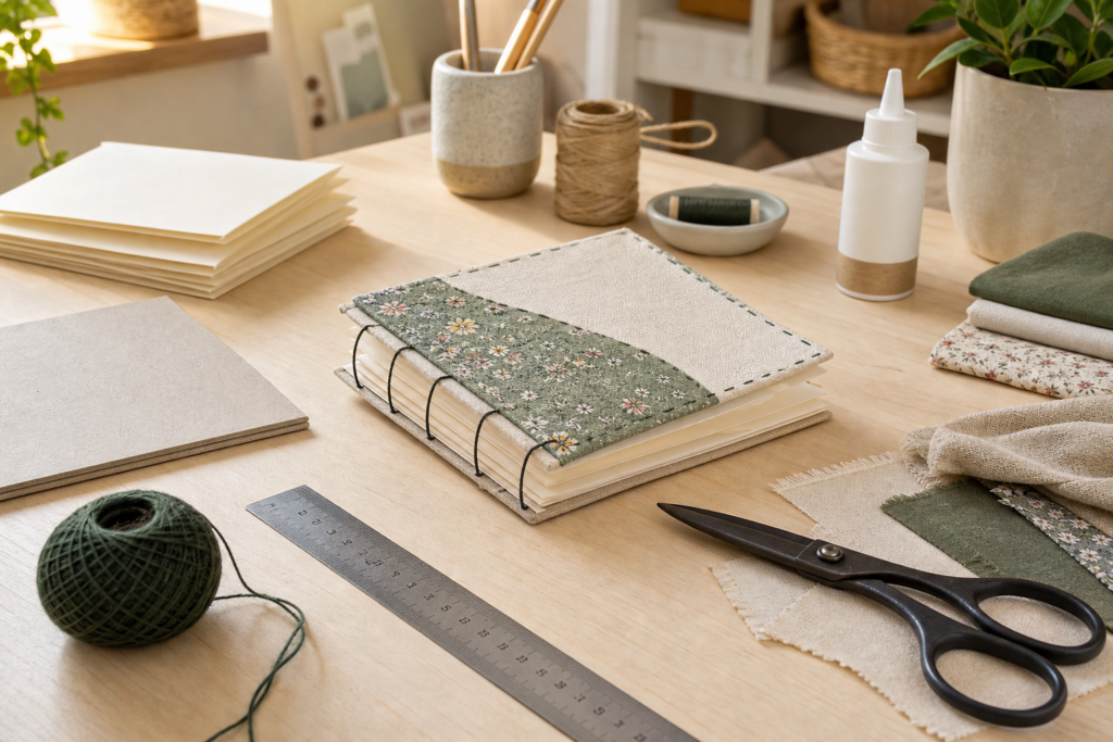Comment fabriquer un carnet à couverture textile personnalisé avec de la récup : méthode simple pour débuter — illustration 1