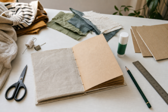 Comment fabriquer un carnet à couverture textile personnalisé avec de la récup : méthode simple pour débuter