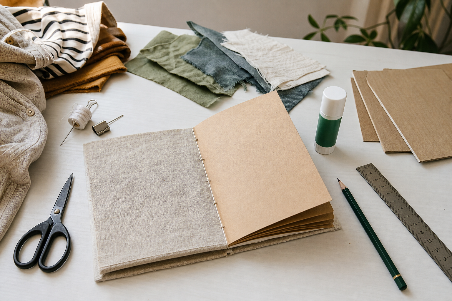 Comment fabriquer un carnet à couverture textile personnalisé avec de la récup : méthode simple pour débuter