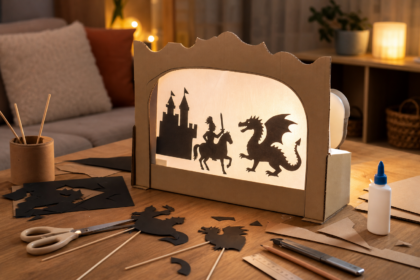 Comment fabriquer un mini-théâtre d’ombres à la maison avec du carton et une lampe