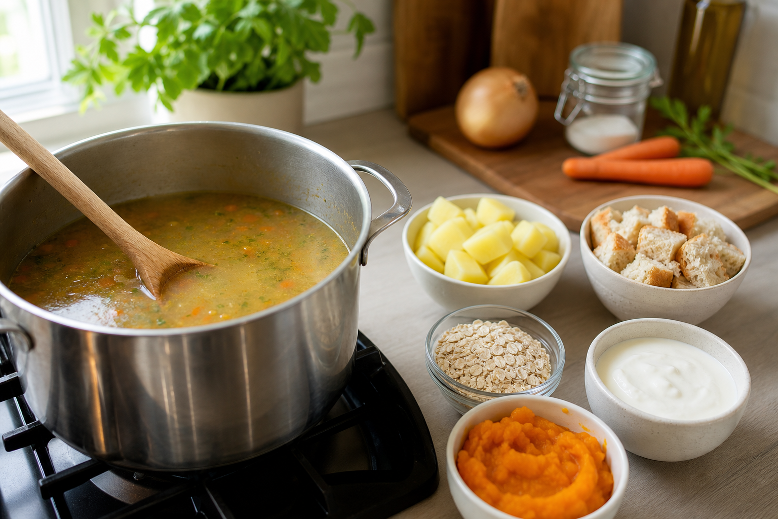 Comment faire épaissir une soupe trop liquide sans changer son goût : 8 solutions simples et fiables
