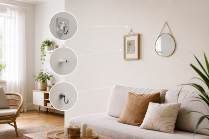 Comment fixer un cadre ou un miroir léger au mur sans faire de gros trous : les solutions simples selon le type de support