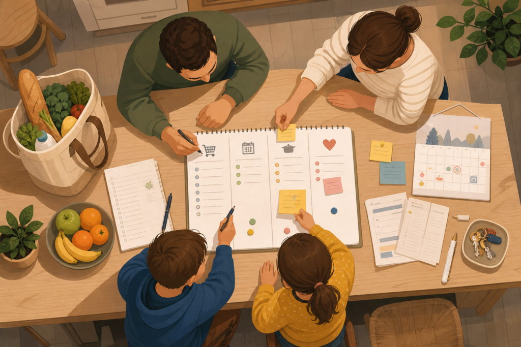 Comment organiser une liste familiale unique pour centraliser courses, rendez-vous, repas et oublis du quotidien — illustration 1