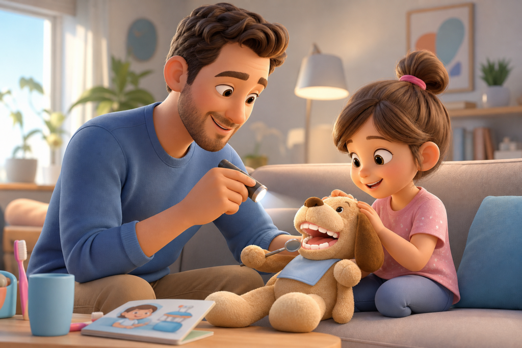Comment préparer un enfant à un rendez-vous chez le dentiste sans stress : vocabulaire, jeux et petite routine avant la visite — illustration 1