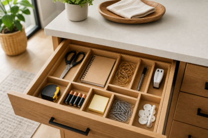 Comment préparer un tiroir d’appoint dans la cuisine pour retrouver rapidement les petits objets utiles du quotidien