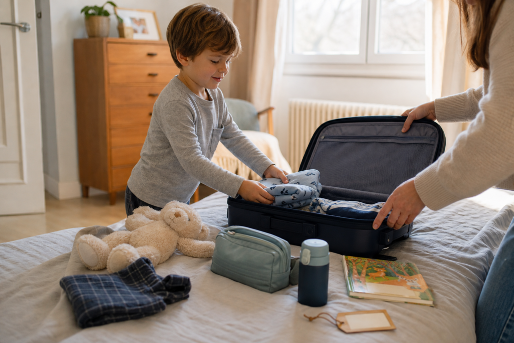 Comment préparer un week-end chez les grands-parents pour un enfant : checklist simple, objets à prévoir et messages utiles — illustration 1
