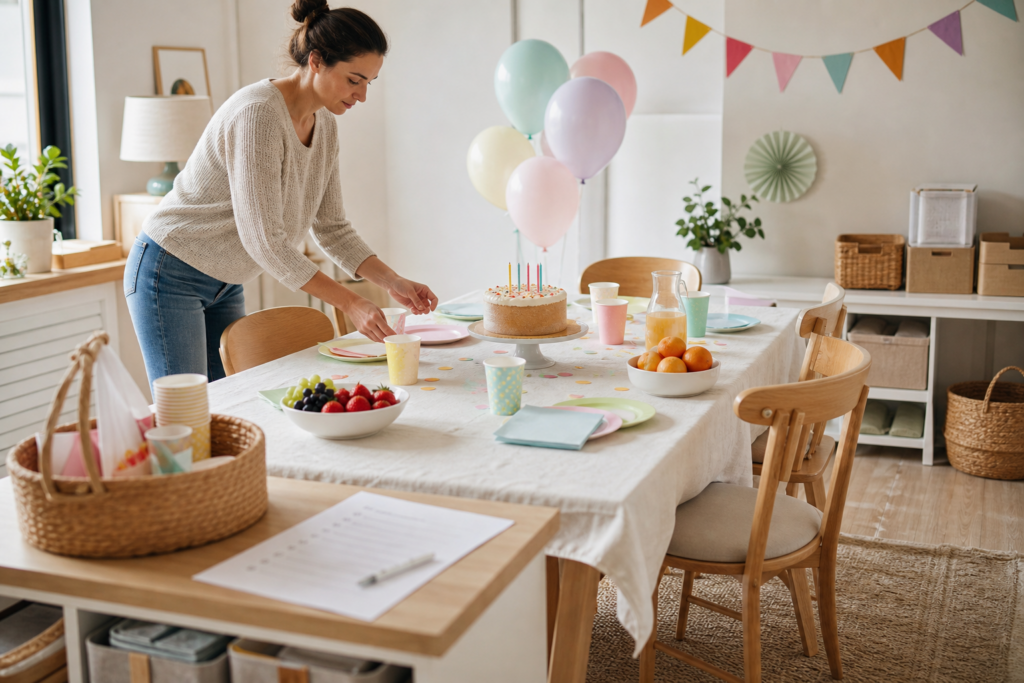 Comment préparer une fête d’anniversaire d’enfant à la maison sans stress : liste simple, timing et astuces d’organisation — illustration 1
