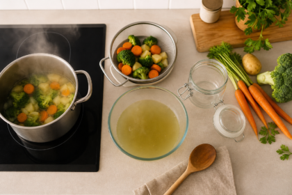 Comment réutiliser l’eau de cuisson des légumes en cuisine sans gâcher le goût : 8 usages simples et pratiques