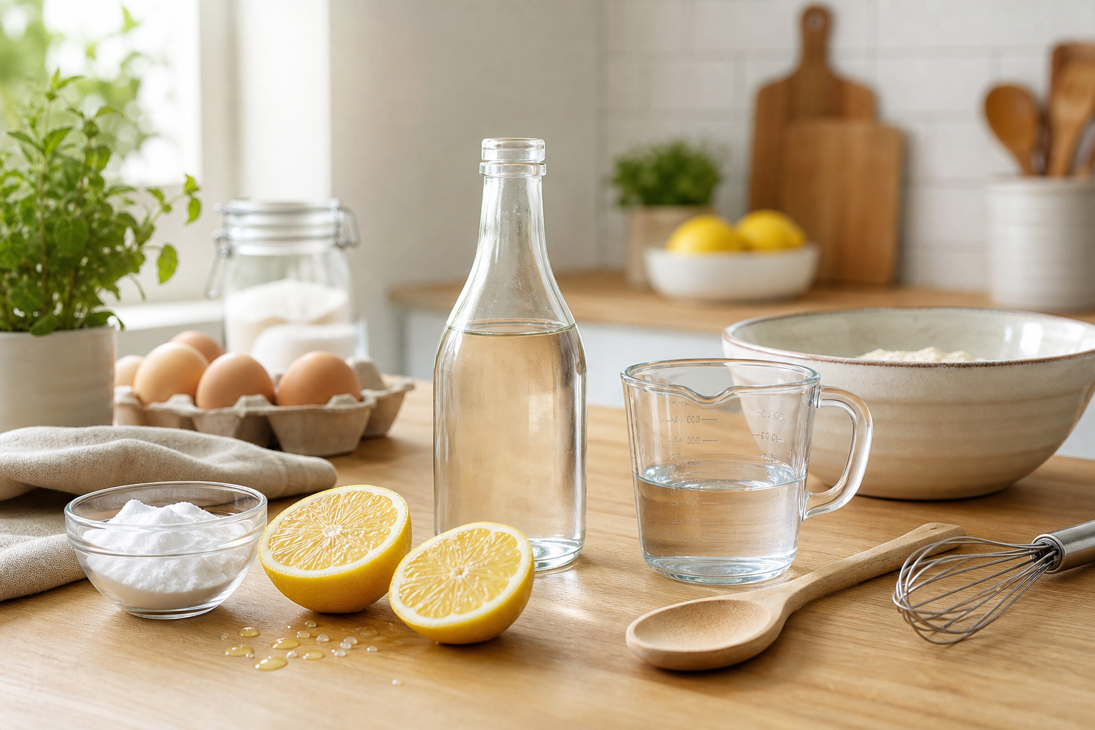 Comment utiliser le bicarbonate, le citron et le vinaigre en cuisine sans abîmer vos préparations