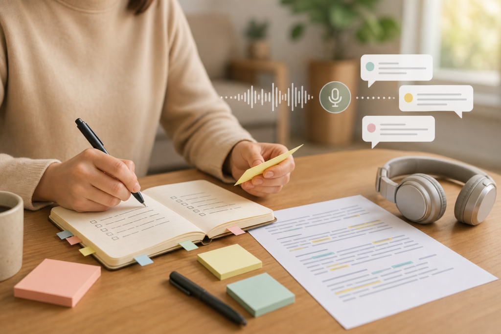 Comment utiliser les outils de transcription automatique pour transformer un enregistrement vocal en notes claires et exploitables — illustration 1