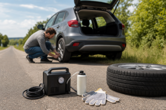 Comment utiliser un kit de réparation anti-crevaison dans sa voiture : quand s’en servir, ses limites et les bons réflexes après dépannage