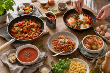 Composer 5 repas simples avec des conserves de tomates sans refaire toujours la même sauce