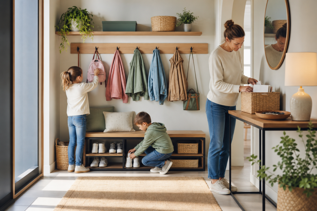Créer un coin départ du matin pour toute la famille : la méthode simple pour ne plus oublier l’essentiel — illustration 1