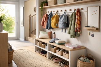 Créer un coin départ du matin pour toute la famille : la méthode simple pour ne plus oublier l’essentiel