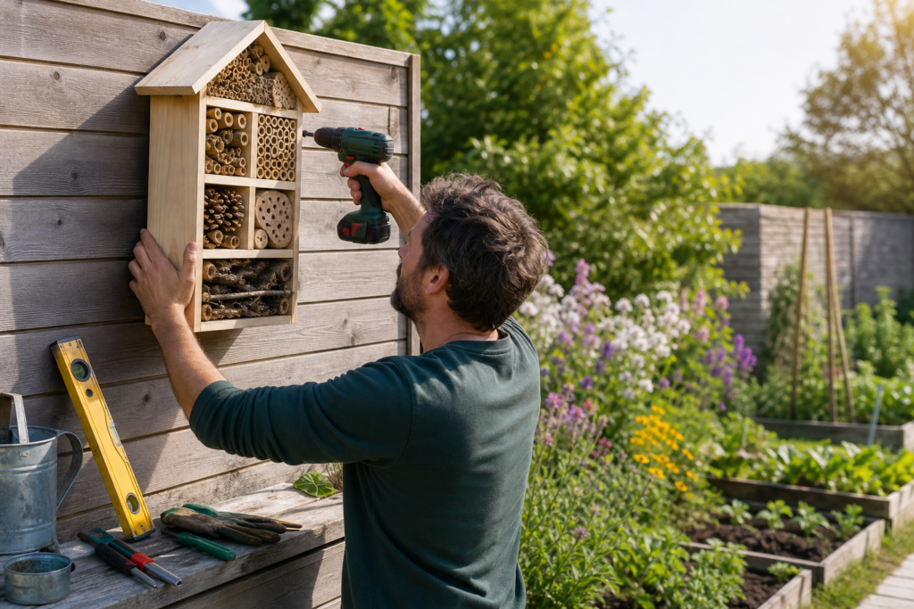 Installer un hôtel à insectes au jardin : où le placer, quoi mettre dedans et comment éviter qu’il reste inutile — illustration 1