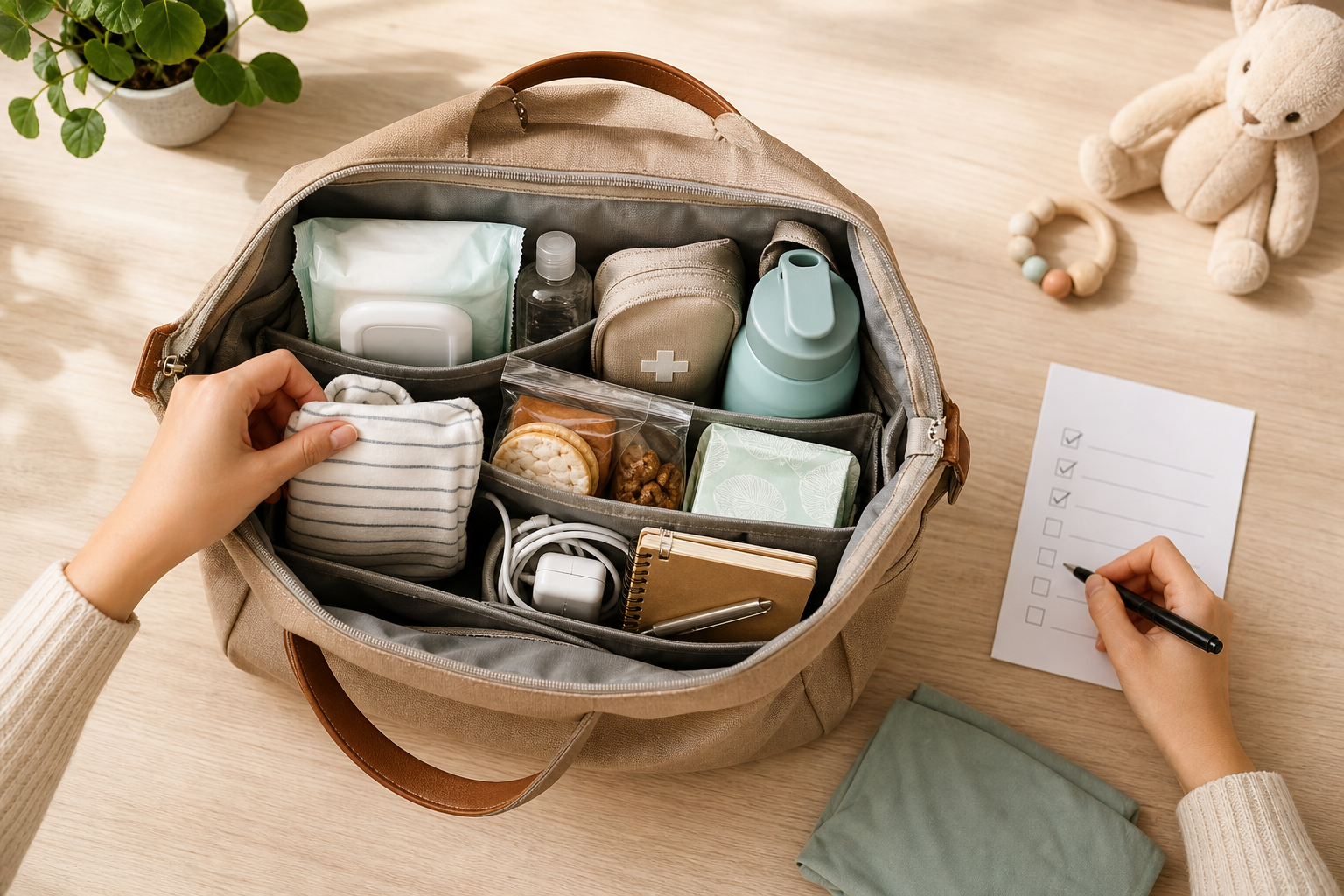Le cartable du parent : comment préparer un sac toujours prêt pour les sorties imprévues avec un enfant