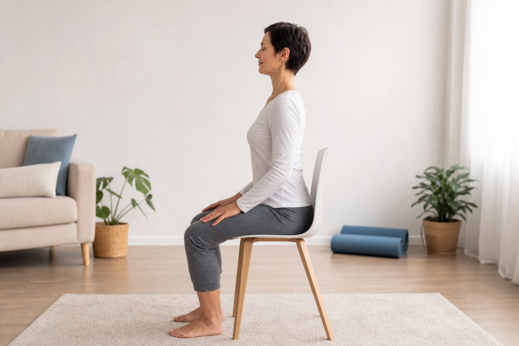 Le yoga sur chaise en douceur : comment commencer à la maison avec 5 postures simples pour bouger sans se fatiguer — illustration 1