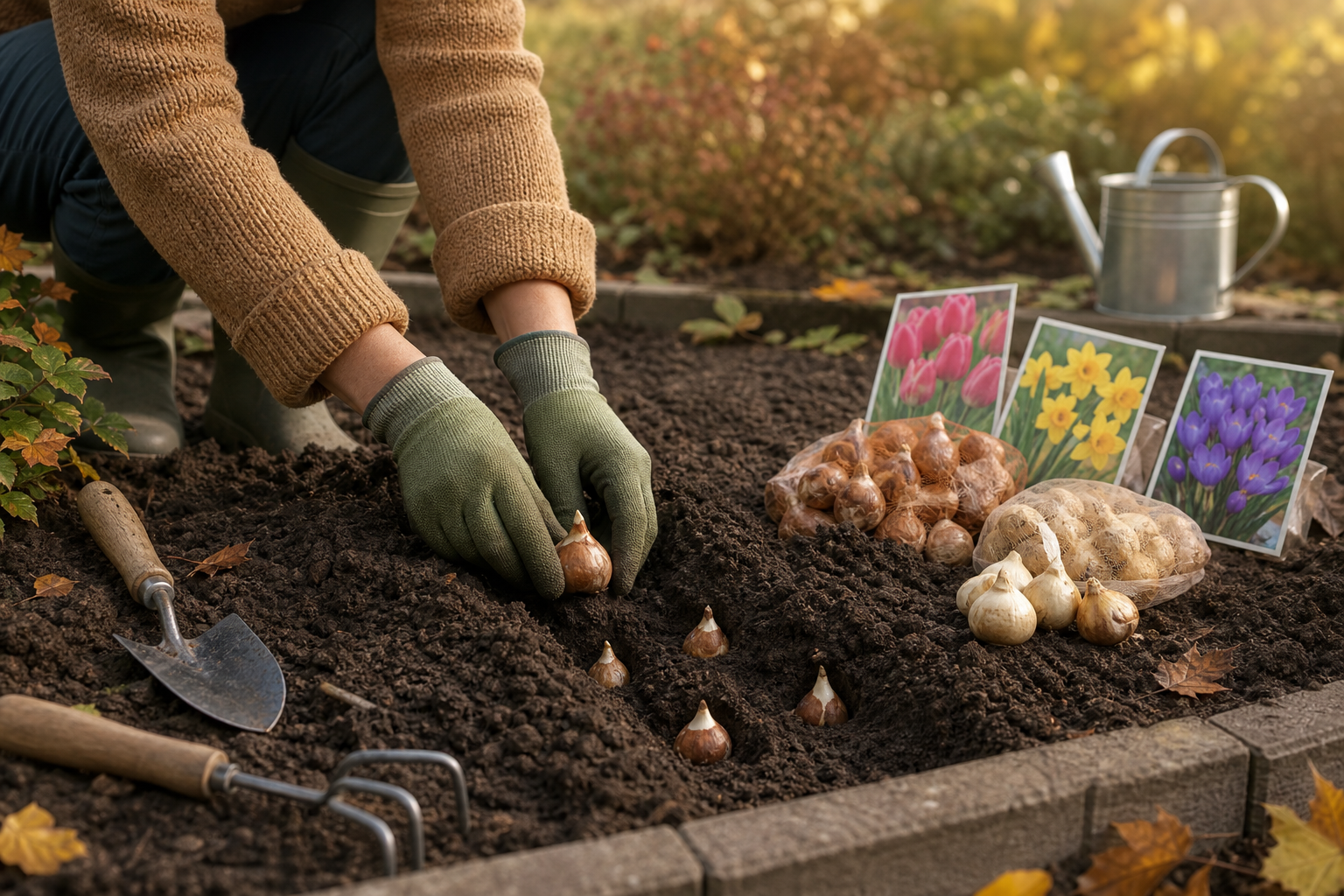 Planter des bulbes d’automne au jardin : choisir les bonnes espèces, la bonne profondeur et l’exposition idéale