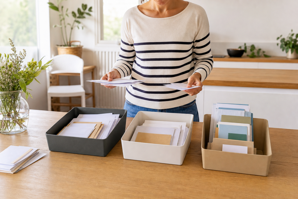 Ranger les papiers de la maison sans créer de pile permanente : la méthode simple en 3 catégories — illustration 1