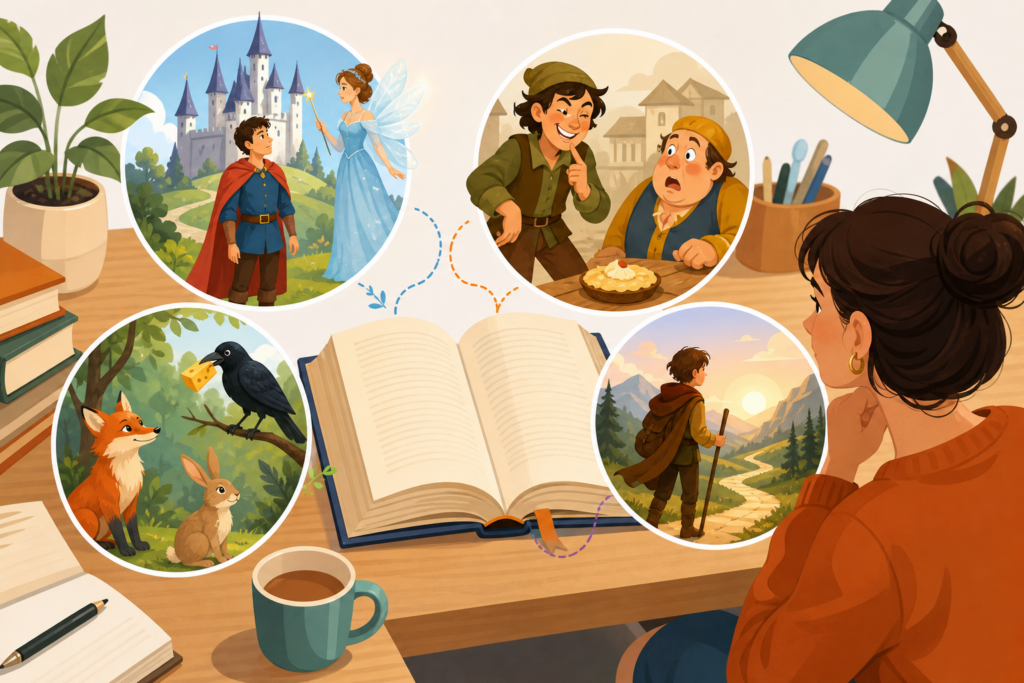 Reconnaître les grandes familles de contes populaires en quelques minutes : le guide simple — illustration 1