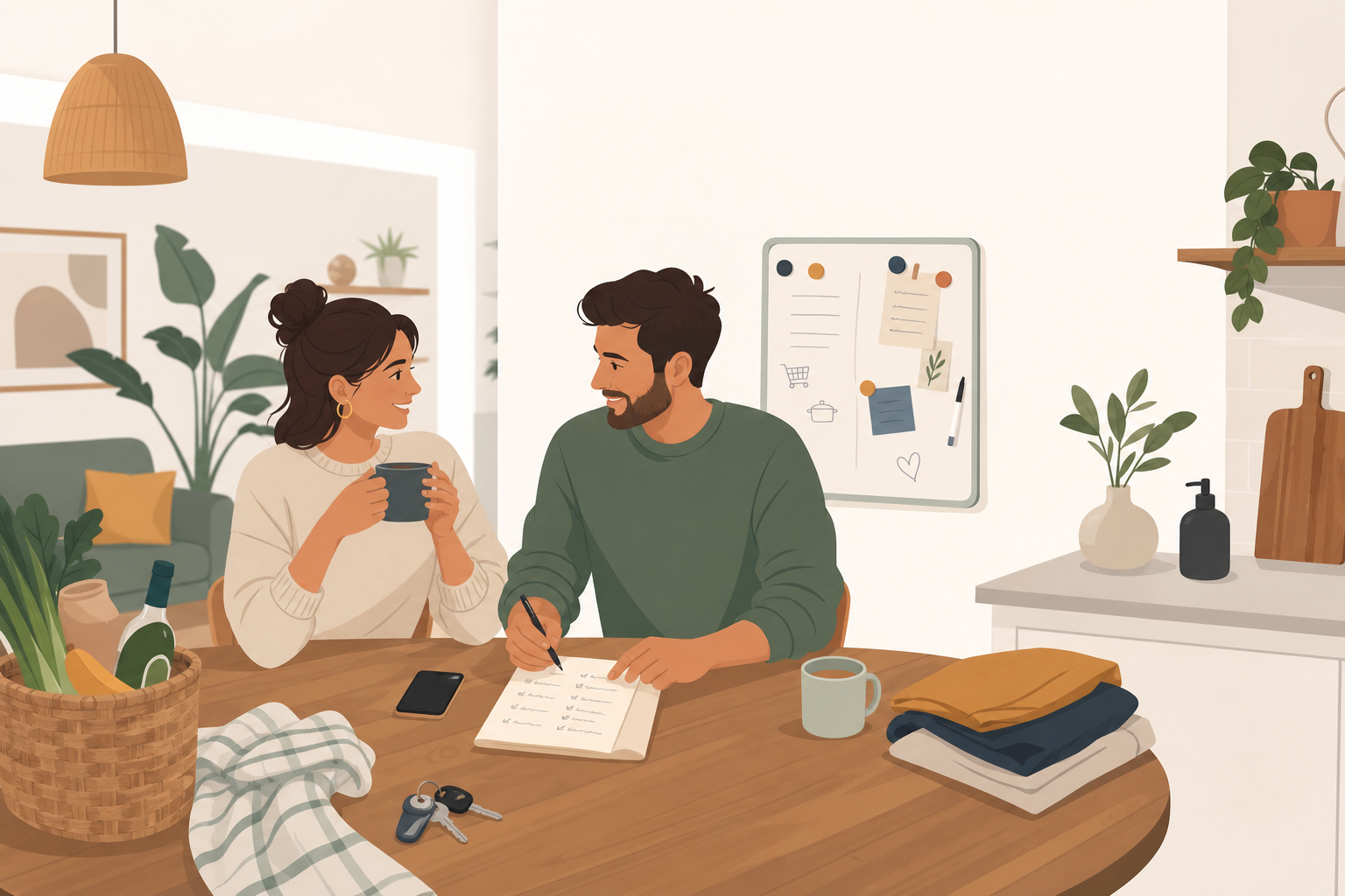 Répartir les tâches dans le couple sans tableau rigide : la méthode souple qui évite les tensions