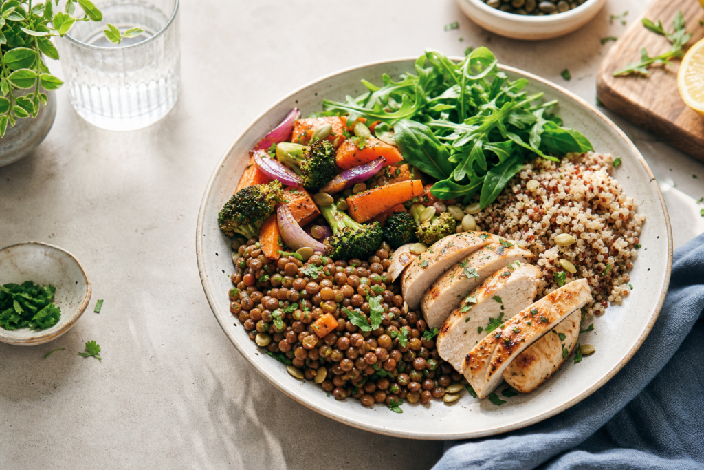 Repas à index glycémique bas : comment composer une assiette rassasiante et éviter le pic de faim sans régime strict — illustration 1