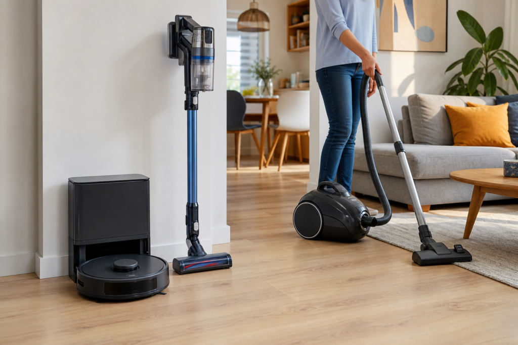 Robot aspirateur, aspirateur balai ou aspirateur traîneau : quel aspirateur choisir selon votre logement ? — illustration 1