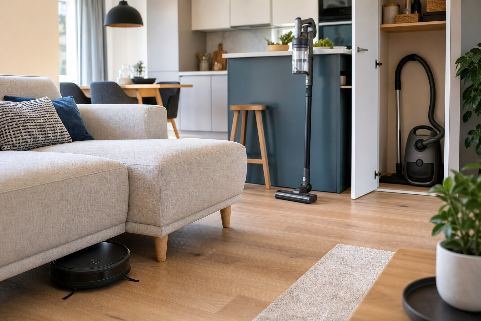Robot aspirateur, aspirateur balai ou aspirateur traîneau : quel aspirateur choisir selon votre logement ?