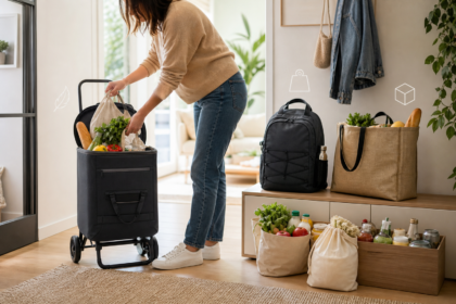Sac à dos, sac cabas ou panier à roulettes : quel format choisir pour faire ses courses sans se fatiguer ?