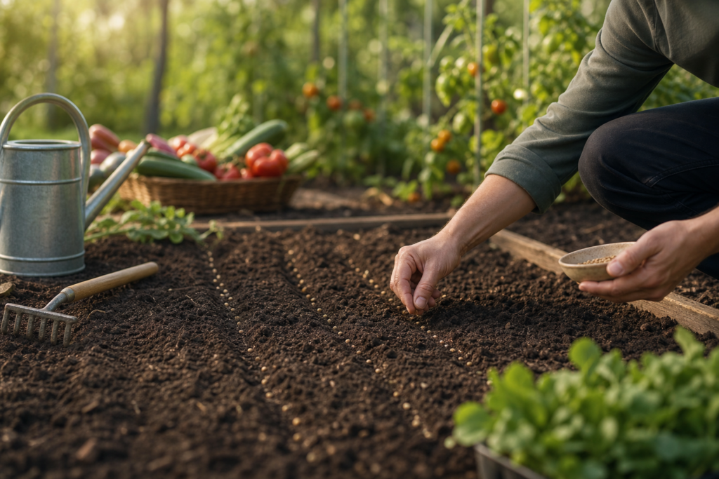 Semis d’automne au potager : quoi semer après l’été pour récolter des légumes-feuilles jusqu’en automne — illustration 1