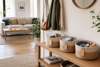 Système de paniers de transit : la méthode simple pour mieux gérer les objets qui traînent à la maison
