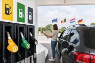 Voyager à l’étranger en voiture : comment anticiper le carburant disponible, les étiquettes à la pompe et les erreurs de plein à éviter